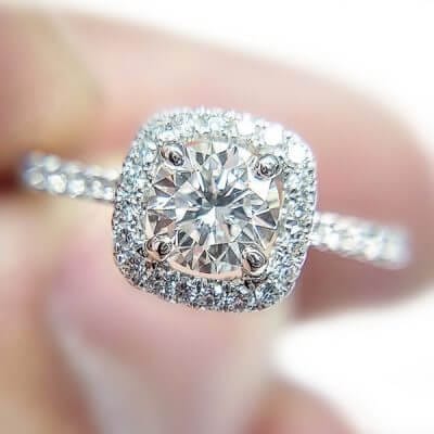 Halo Style Diamond Engagement Ring