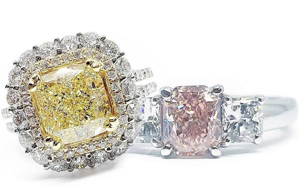 Rings with fancy coloured diamond stones - Colored Diamonds Toronto Rings with fancy coloured diamond stones - Colored Diamonds Toronto